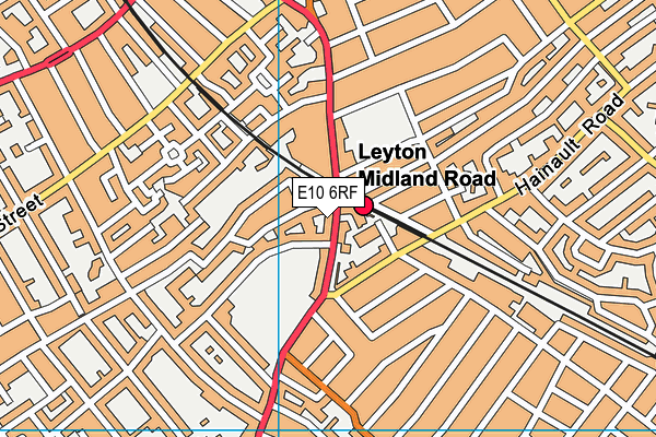 E10 6RF map - OS VectorMap District (Ordnance Survey)