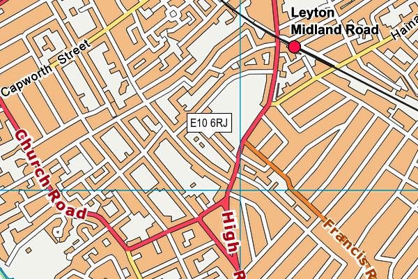 Leyton Sports Ground map (E10 6RJ) - OS VectorMap District (Ordnance Survey)