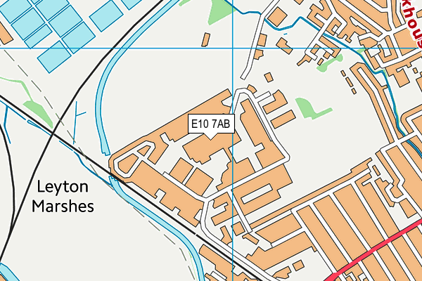 E10 7AB map - OS VectorMap District (Ordnance Survey)