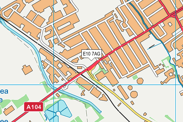 E10 7AG map - OS VectorMap District (Ordnance Survey)