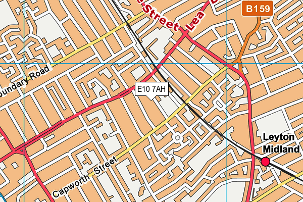 E10 7AH map - OS VectorMap District (Ordnance Survey)