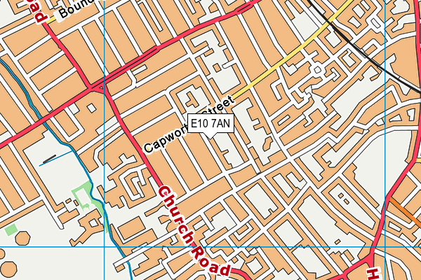 E10 7AN map - OS VectorMap District (Ordnance Survey)