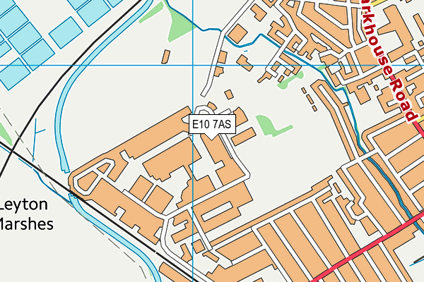 E10 7AS map - OS VectorMap District (Ordnance Survey)