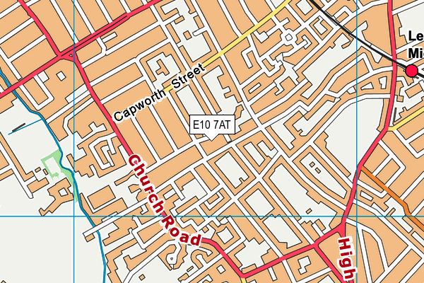 E10 7AT map - OS VectorMap District (Ordnance Survey)