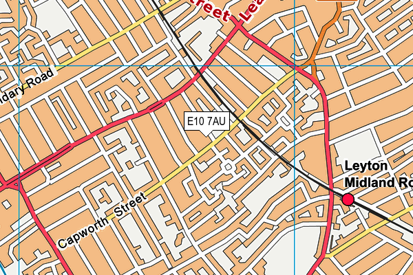 E10 7AU map - OS VectorMap District (Ordnance Survey)