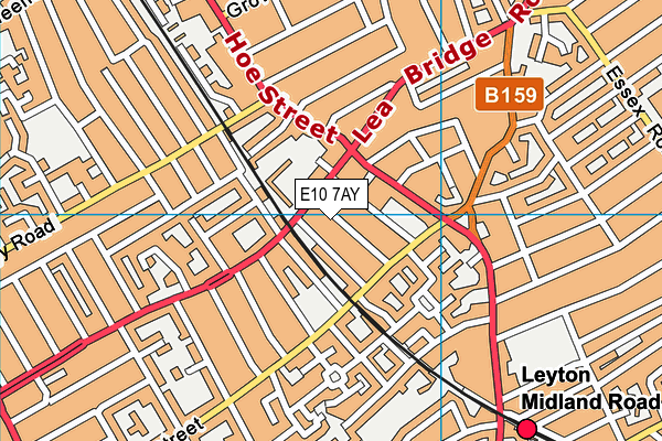 E10 7AY map - OS VectorMap District (Ordnance Survey)