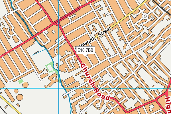 E10 7BB map - OS VectorMap District (Ordnance Survey)