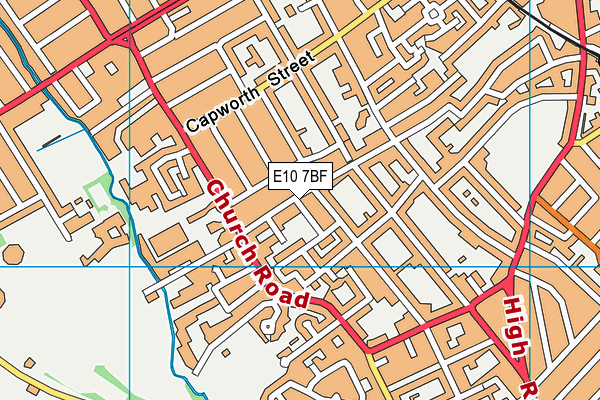 E10 7BF map - OS VectorMap District (Ordnance Survey)