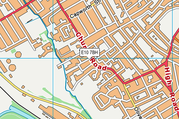 E10 7BH map - OS VectorMap District (Ordnance Survey)