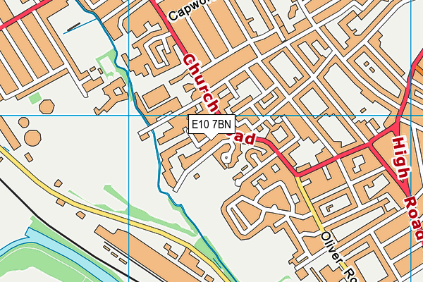 E10 7BN map - OS VectorMap District (Ordnance Survey)