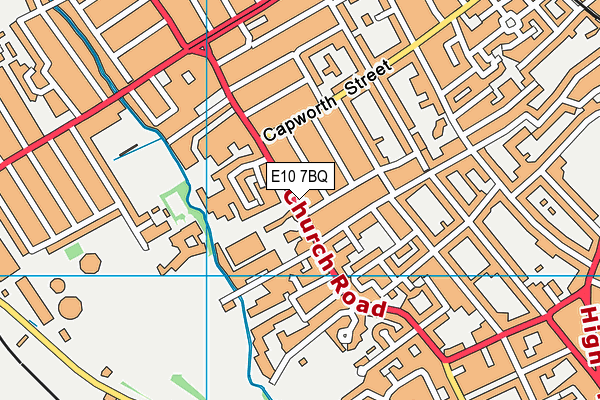 E10 7BQ map - OS VectorMap District (Ordnance Survey)