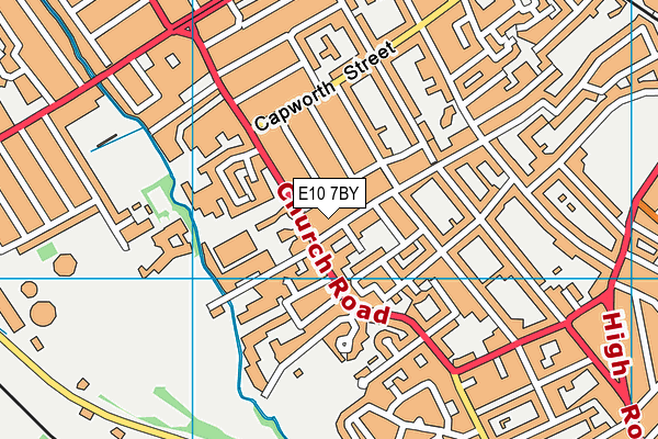 E10 7BY map - OS VectorMap District (Ordnance Survey)