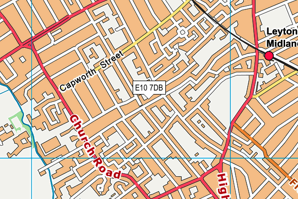 E10 7DB map - OS VectorMap District (Ordnance Survey)