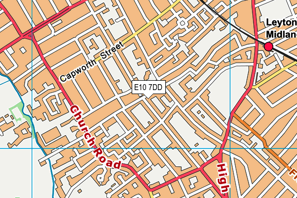 E10 7DD map - OS VectorMap District (Ordnance Survey)