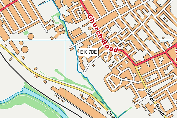 E10 7DE map - OS VectorMap District (Ordnance Survey)