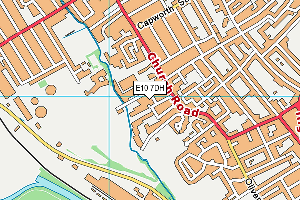 E10 7DH map - OS VectorMap District (Ordnance Survey)