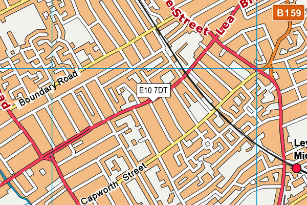 E10 7DT map - OS VectorMap District (Ordnance Survey)