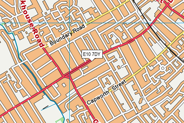 E10 7DY map - OS VectorMap District (Ordnance Survey)