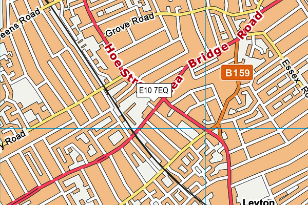 E10 7EQ map - OS VectorMap District (Ordnance Survey)