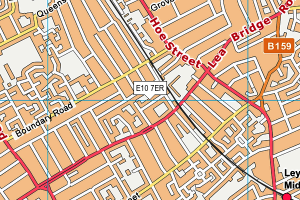 E10 7ER map - OS VectorMap District (Ordnance Survey)