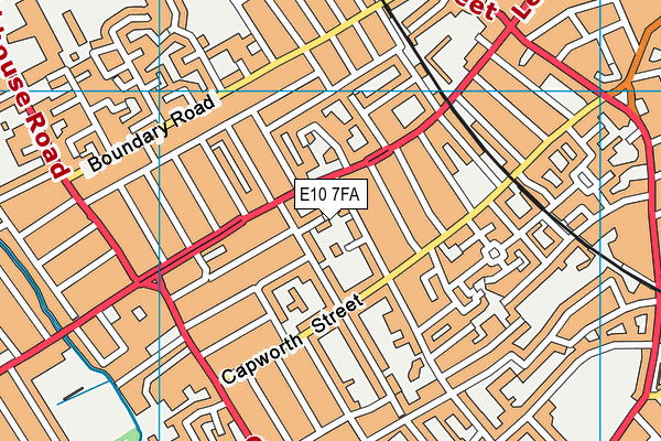 E10 7FA map - OS VectorMap District (Ordnance Survey)
