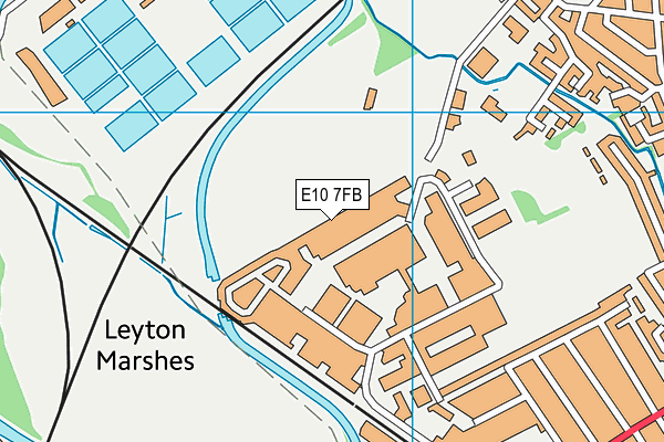 E10 7FB map - OS VectorMap District (Ordnance Survey)