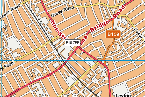 E10 7FF map - OS VectorMap District (Ordnance Survey)