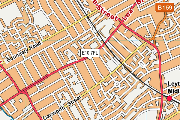 E10 7FL map - OS VectorMap District (Ordnance Survey)