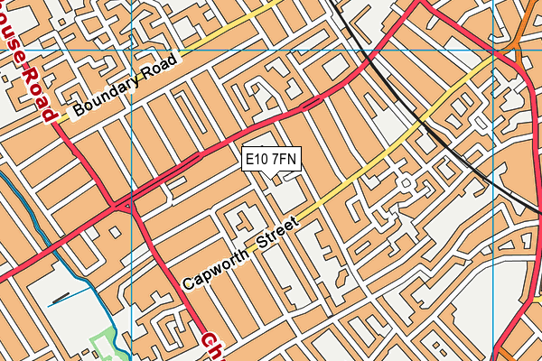 E10 7FN map - OS VectorMap District (Ordnance Survey)