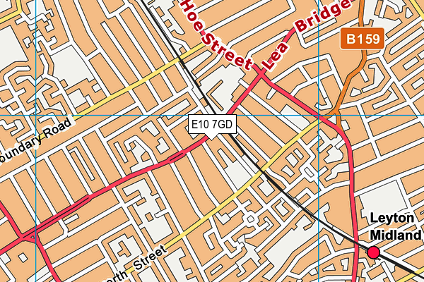E10 7GD map - OS VectorMap District (Ordnance Survey)