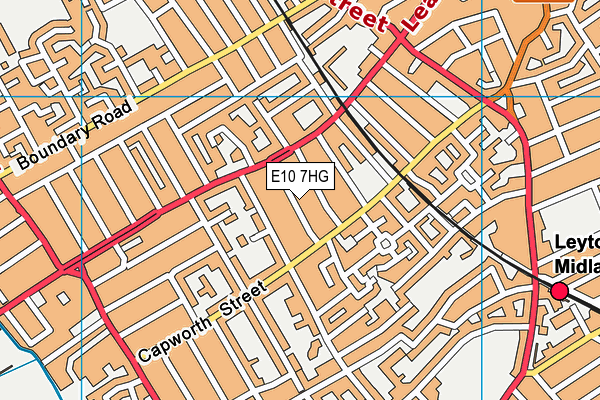 E10 7HG map - OS VectorMap District (Ordnance Survey)