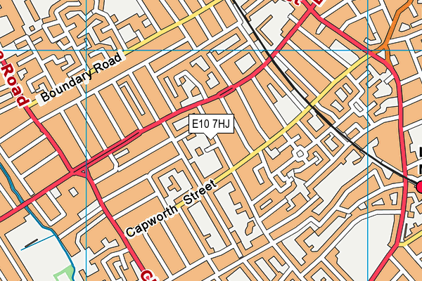 E10 7HJ map - OS VectorMap District (Ordnance Survey)
