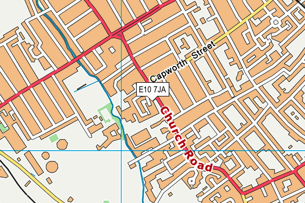 E10 7JA map - OS VectorMap District (Ordnance Survey)