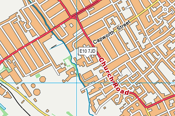 E10 7JD map - OS VectorMap District (Ordnance Survey)