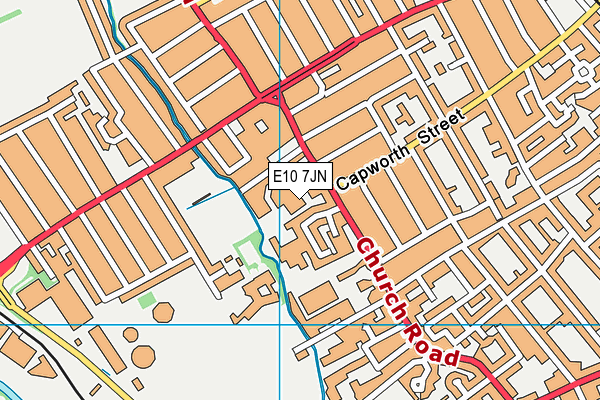 E10 7JN map - OS VectorMap District (Ordnance Survey)