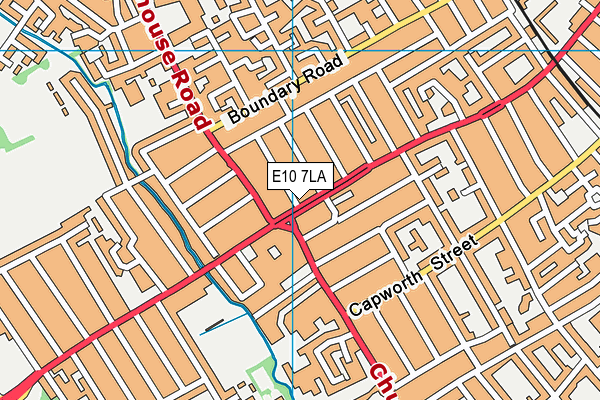 E10 7LA map - OS VectorMap District (Ordnance Survey)