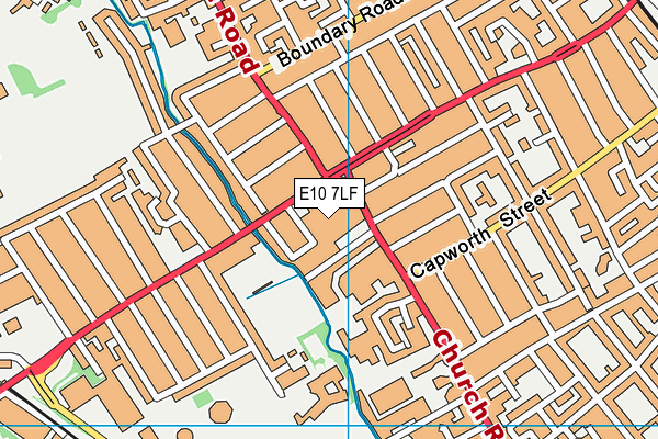 E10 7LF map - OS VectorMap District (Ordnance Survey)
