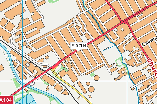 E10 7LN map - OS VectorMap District (Ordnance Survey)