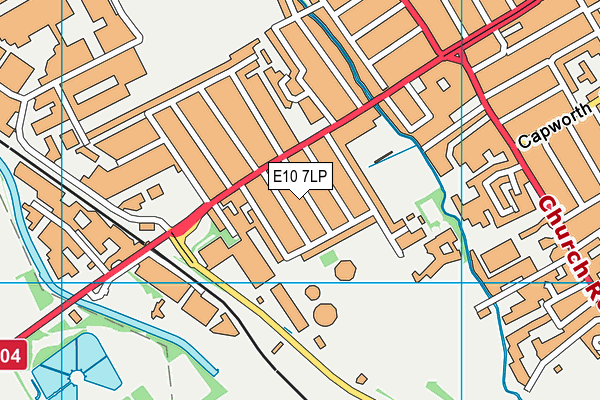 E10 7LP map - OS VectorMap District (Ordnance Survey)