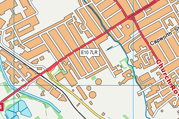 E10 7LR map - OS VectorMap District (Ordnance Survey)