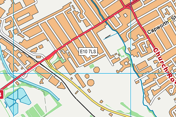 E10 7LS map - OS VectorMap District (Ordnance Survey)