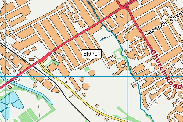 E10 7LT map - OS VectorMap District (Ordnance Survey)