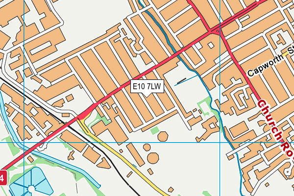 E10 7LW map - OS VectorMap District (Ordnance Survey)