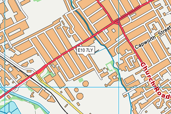 E10 7LY map - OS VectorMap District (Ordnance Survey)