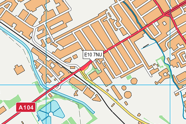 E10 7NU map - OS VectorMap District (Ordnance Survey)