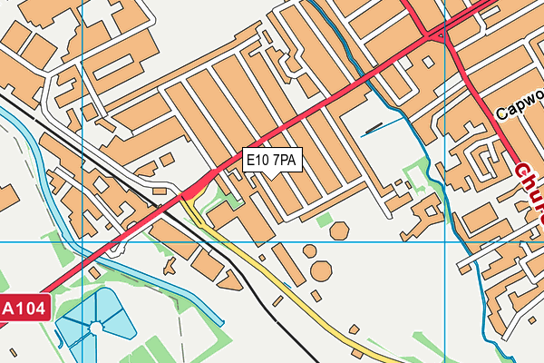 E10 7PA map - OS VectorMap District (Ordnance Survey)