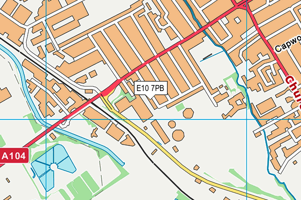 E10 7PB map - OS VectorMap District (Ordnance Survey)
