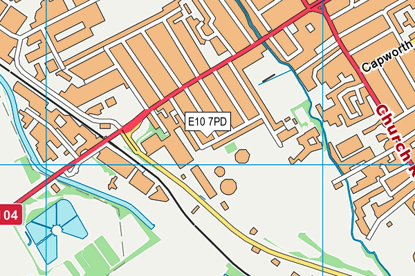 E10 7PD map - OS VectorMap District (Ordnance Survey)