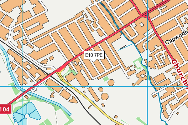 E10 7PE map - OS VectorMap District (Ordnance Survey)