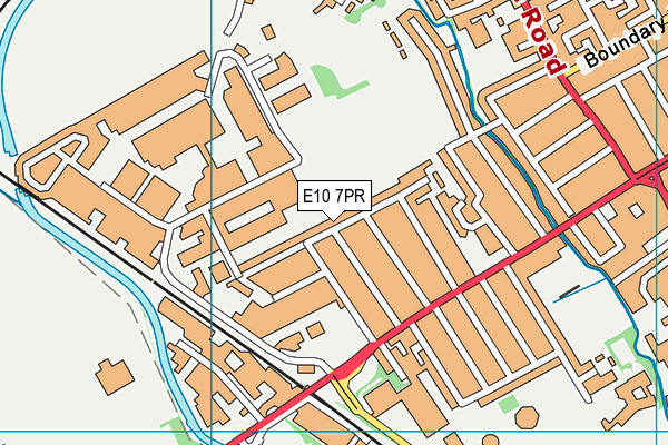 E10 7PR map - OS VectorMap District (Ordnance Survey)